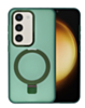 Carbon Wireless Charging Case with Ring Stand - GREEN for Galaxy S23 (Only Ground Shipping)