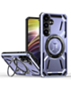 Full-Body Rugged Shockproof Case with Built-in Ring Holder - PURPLE for Galaxy S23FE (Only Ground Shipping)