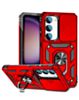 Galaxy S23 FE Dual Layers Hybrid Case with Metal Ring & Camera Protector - RED (Only Ground Shipping)