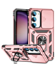 Galaxy S23 FE Dual Layers Hybrid Case with Metal Ring & Camera Protector - ROSE GOLD (Only Ground Shipping)