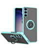 Galaxy S23 FE Hard PC Rear / Soft TPU Colorful Border Case with I-ring Holder - LIGHT BLUE (Only Ground Shipping)
