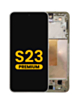 OLED Assembly with Frame for Galaxy S23 (S911) (Cream) (Premium)