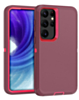 Heavy Duty Case for Galaxy S23 Ultra (MAROON & PINK) (Only Ground Shipping)