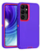 Heavy Duty Case for Galaxy S23 Ultra (DARK PURPLE & HOT PINK) (Only Ground Shipping)