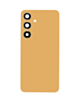 Purchase the Back Glass with Camera Lens and Adhesive for Galaxy S24, no logo, in sandstone orange.
