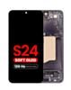 OLED Assembly with Frame for Galaxy S24 (S921) (Onyx Black) (Aftermarket Plus Soft / 120Hz)