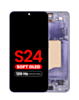OLED Assembly with Frame for Galaxy S24 (S921) (Cobalt Violet) (Aftermarket Plus Soft / 120Hz)