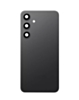 Back Cover Glass with Camera Lens and Adhesive for Galaxy S24 Plus (S926) (No Logo) (Onyx Black)