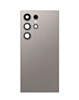 Back Cover Glass with Camera Lens and Adhesive for Galaxy S24 Ultra (S928) (No Logo) (Titanium Gray)