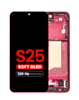 OLED Assembly with Frame for Galaxy S25 (S931) (Coral Red) (Aftermarket Plus Soft / 120Hz)