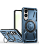 Full-Body Rugged Shockproof Case with Built-in Ring Holder - BLUE for Galaxy S25E (Only Ground Shipping)
