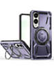 Full-Body Rugged Shockproof Case with Built-in Ring Holder - PURPLE for Galaxy S25E (Only Ground Shipping)