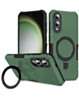 Hard PC Shockproof Case w /Ring Holder - GREEN for Galaxy S25E (Only Ground Shipping)