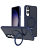 Carbon Wireless Charging Case with Ring Stand - DARK BLUE for Galaxy S25E (Only Ground Shipping)