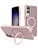 Carbon Wireless Charging Case with Ring Stand - PINK for Galaxy S25E (Only Ground Shipping)