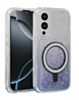 Wireless Charging Protective Glitter Liquid Bumper Case - BLUE for Galaxy S25E (Only Ground Shipping)