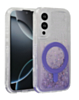 Wireless Charging Protective Glitter Liquid Bumper Case - PURPLE for Galaxy S25E (Only Ground Shipping)