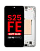 OLED Assembly with Frame for Galaxy S25 FE (S731) (White) (Aftermarket Plus Soft / 120Hz)
