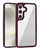 Luxury Shockproof Clear Case - DARK RED for Galaxy S25 Plus (Only Ground Shipping)