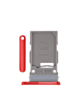 Single Sim Card Tray for Galaxy S25 (S931) / S25 Plus (S936) (Coral Red)