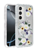 Flower Design Transparent Case with Wireless Charger - Style 3 for Galaxy S25 Plus (Only Ground Shipping)
