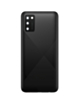Back Glass with Camera Lens and Adhesive for Galaxy A02s (A025U / 2020) (NO LOGO) (BLACK)