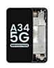 OLED Assembly with Frame for Galaxy A34 5G (A346 / 2023) (AWESOME GRAPHITE) (Service Pack)