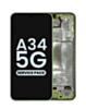 OLED Assembly with Frame for Galaxy A34 5G (A346 / 2023) (AWESOME LIME) (Service Pack)