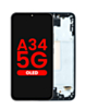 OLED Assembly with Frame for Galaxy A34 5G (A346 / 2023) (AWESOME GRAPHITE) (Aftermarket OLED)
