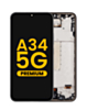 OLED Assembly with Frame for Galaxy A34 5G (A346 / 2023) (AWESOME GRAPHITE) (Premium)