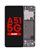 OLED Assembly with Frame for Galaxy A51 5G (A516 / 2020) (PRISM CUBE BLACK) (Non Verizon) (Aftermarket OLED)