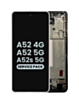 OLED Assembly with Frame (AWESOME WHITE) (Service Pack) for Galaxy A52 4G (A525 / 2021) / A52 5G (A526 / 2021) / A52S 5G (A528 / 2021)