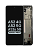 OLED Assembly with Frame for Galaxy A52 4G (A525 / 2021) / A52 5G (A526 / 2021) / A52s 5G (A528 / 2021) (AWESOME BLACK) (Service Pack)