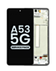 OLED Assembly with Frame for Galaxy A53 5G (A536 / 2022) (AWESOME BLACK) (Service Pack)