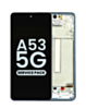 OLED Assembly with Frame for Galaxy A53 5G (A536 / 2022) (AWESOME BLUE) (Service Pack)