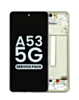 OLED Assembly with Frame for Galaxy A53 5G (A536 / 2022) (AWESOME WHITE) (Service Pack)