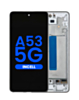 Order the LCD Assembly in Awesome White, Aftermarket Incell, with Frame for Galaxy A53 5G, model A536 from 2022, 6.46 inches, without Fingerprint Sensor.