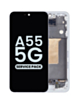 Stock up on the OLED assembly with frame for the Galaxy A55 5G 2024 in Awesome Ice Blue, service pack.