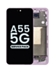 OLED Assembly with Frame for Galaxy A55 5G (A556 / 2024) (AWESOME LILAC) (Service Pack)