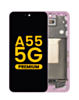 OLED Assembly with Frame for Galaxy A55 5G (A556 / 2024) (AWESOME LILAC) (Premium)