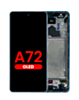 OLED Assembly with Frame for Galaxy A72 (A725 / 2021) (6.67") (AWESOME BLUE) (Aftermarket OLED)