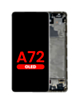 OLED Assembly with Frame for Galaxy A72 (A725 / 2021) (6.67") (Awesome White) (Aftermarket Plus Soft)