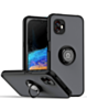 Galaxy X Cover 6 Pro Hard PC Rear / Soft TPU Colorful Border Case with I-ring Holder - BLACK (Only Ground Shipping)
