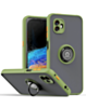 Galaxy X Cover 6 Pro Hard PC Rear / Soft TPU Colorful Border Case with I-ring Holder - GREEN (Only Ground Shipping)