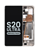 OLED Assembly with Frame for Galaxy S20 Ultra (G988) (Cloud White) (Service Pack)