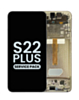 Stock up on the OLED Assembly with Frame for the Galaxy S22 Plus S906 in Phantom White, Service Pack.
