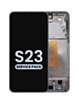 OLED Assembly with Frame for Galaxy S23 (S911) (Phantom Black) (Service Pack)