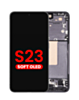 OLED Assembly with Frame for Galaxy S23 (S911) (Phantom Black) (Aftermarket Plus Soft)