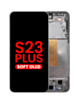 OLED Assembly with Frame for Galaxy S23 Plus (S916) (Phantom Black) (Aftermarket Plus Soft)