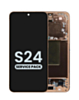 OLED Assembly with Frame for Galaxy S24 (S921) (Sandstone Orange) (Service Pack)